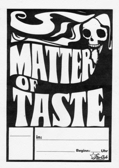 Matter Of Taste Poster
